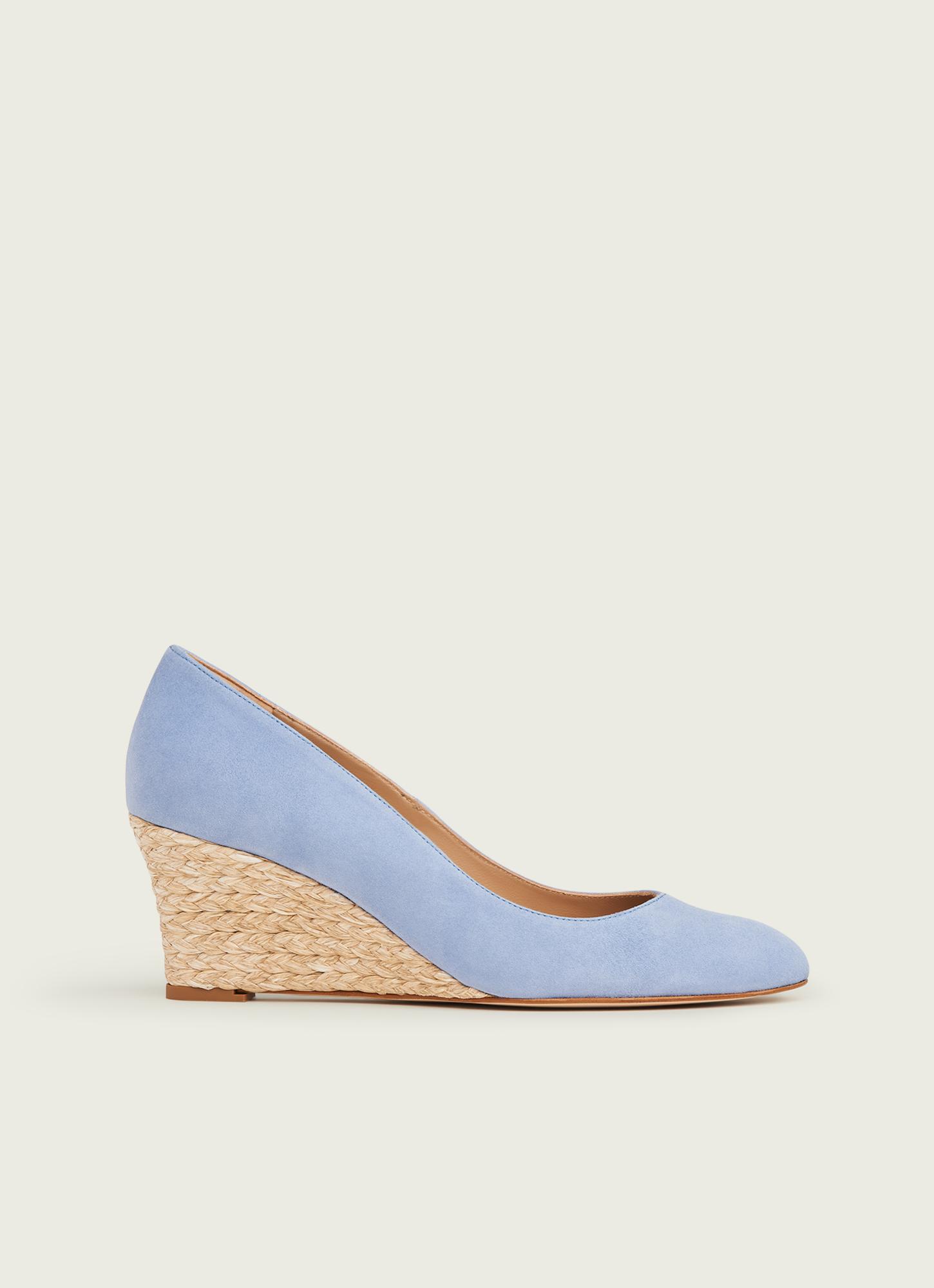 Turquoise suede store wedges